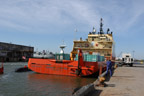 NR-1 and Carolyn Chouest dockside in Galveston